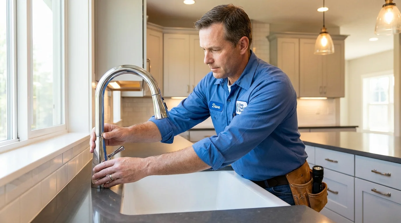 Kitchen faucet installation by Johns Plumbing LLC in Dolan Springs