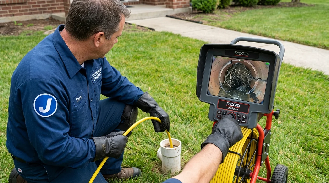 Sewer camera inspection being performed by Johns Plumbing LLC in Dolan Springs